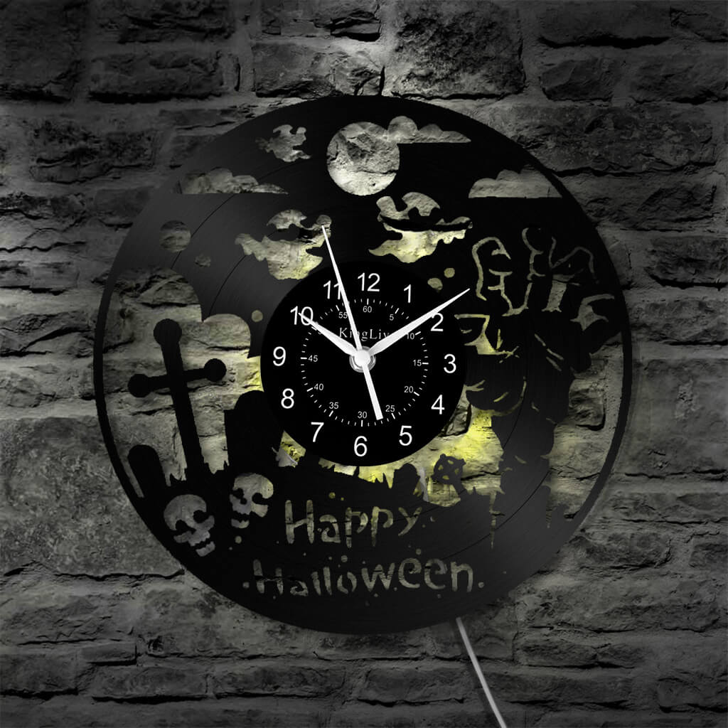 LED Vinyl Wall Clock | Halloween | 12''