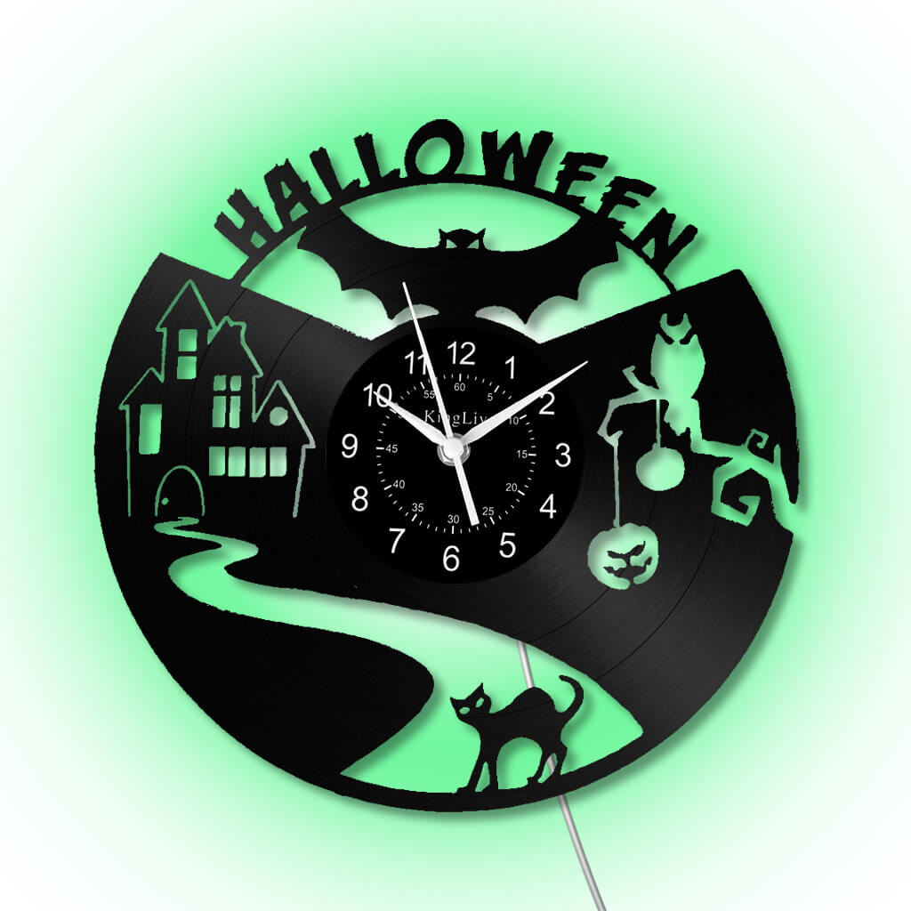 LED Vinyl Wall Clock | Halloween | 12''
