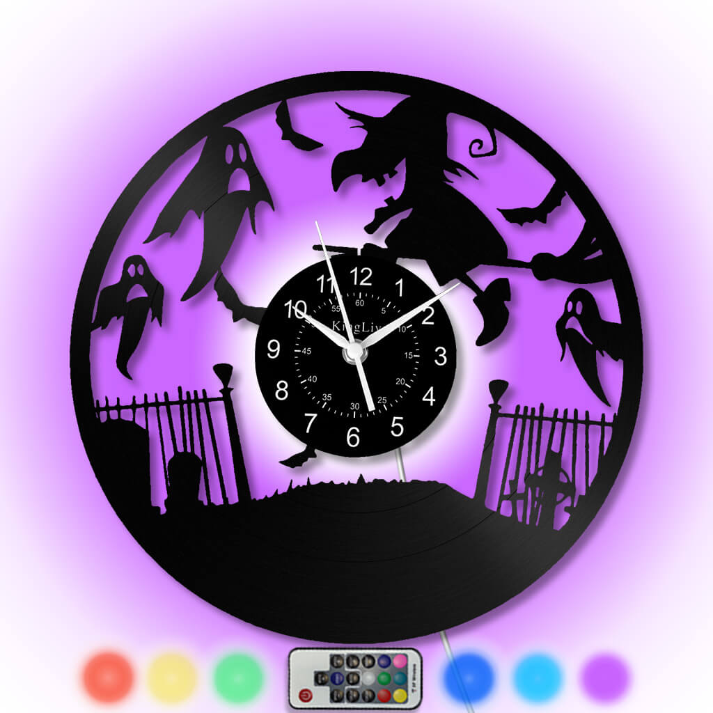 LED Vinyl Wall Clock | Halloween | 12''
