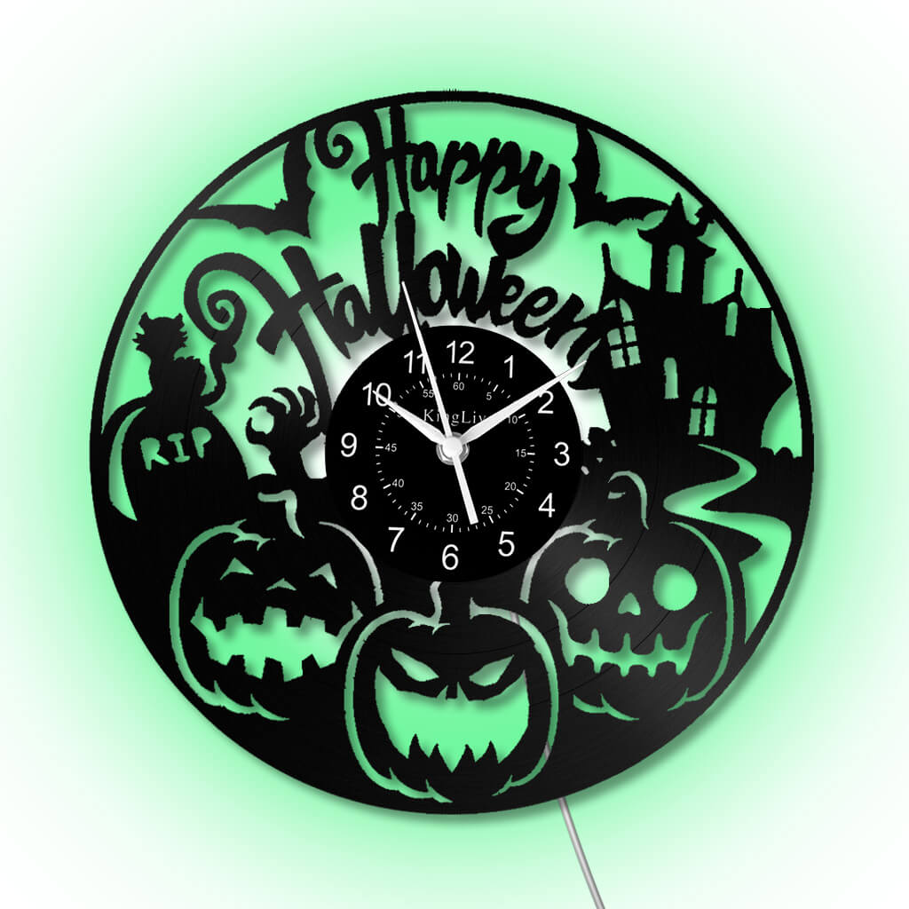 LED Vinyl Wall Clock | Halloween | 12''