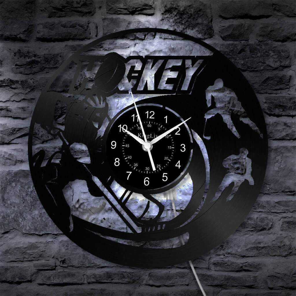 LED Vinyl Wall Clock | Hockey | 12''