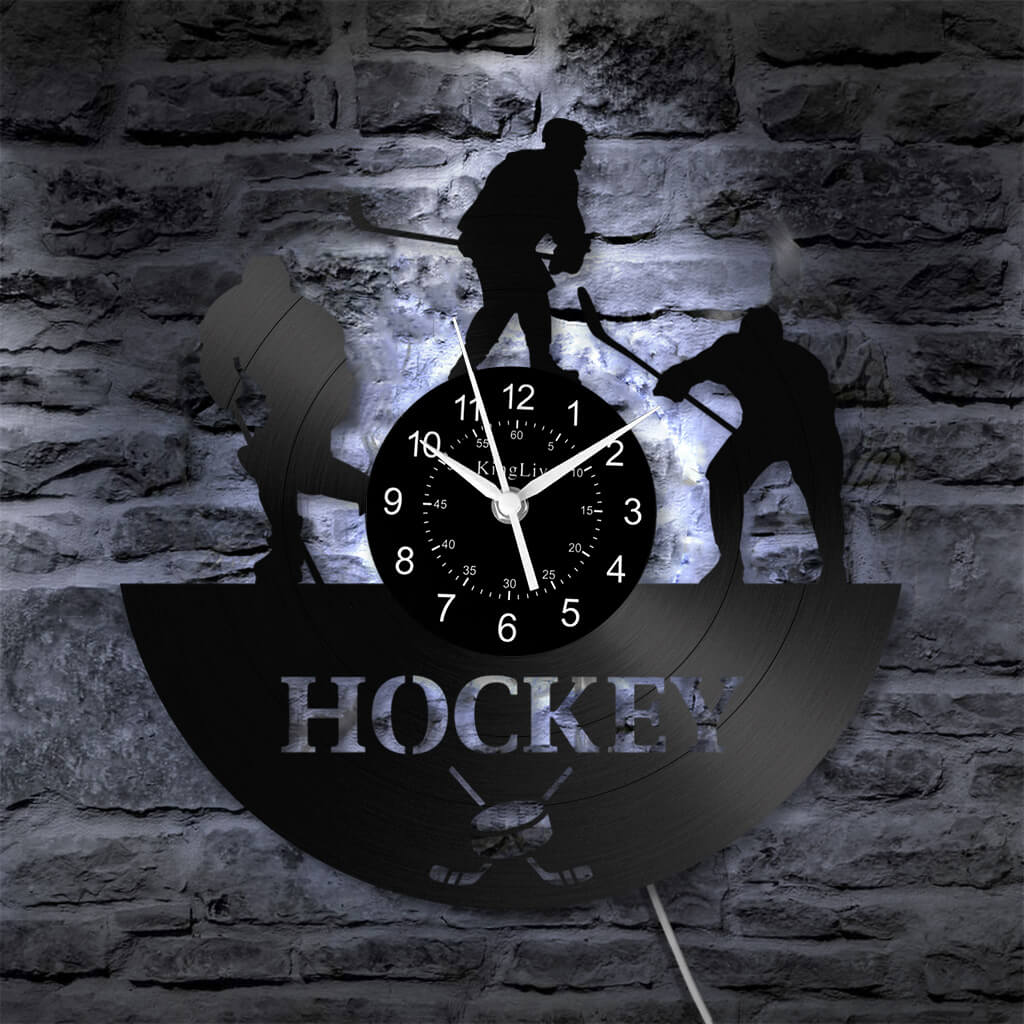 LED Vinyl Wall Clock | Hockey | 12''