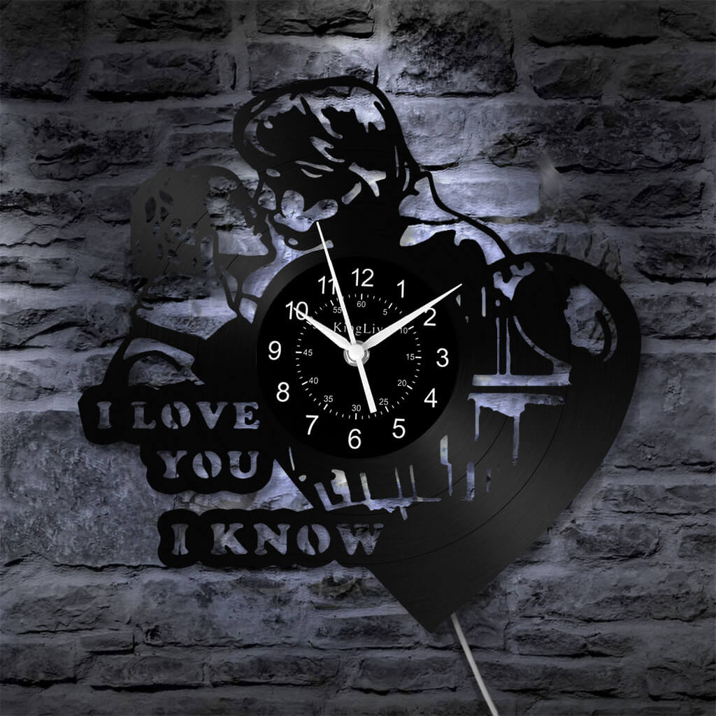 LED Vinyl Wall Clock | I Love You | 12'' | 0218WPB