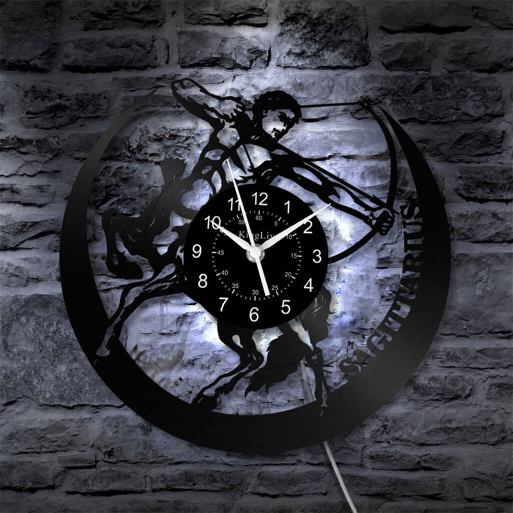 LED Vinyl Wall Clock | Sagittarius | 12'' | 0285WPB