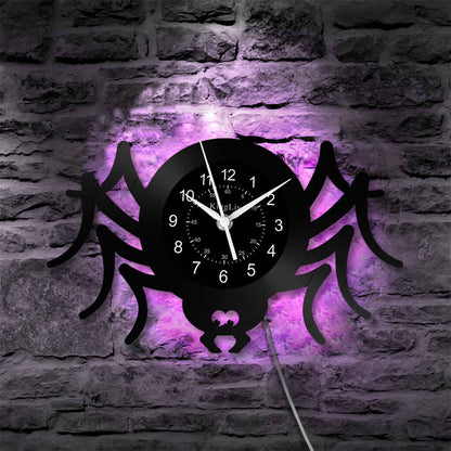 LED Vinyl Wall Clock | Spider | 0202WPB