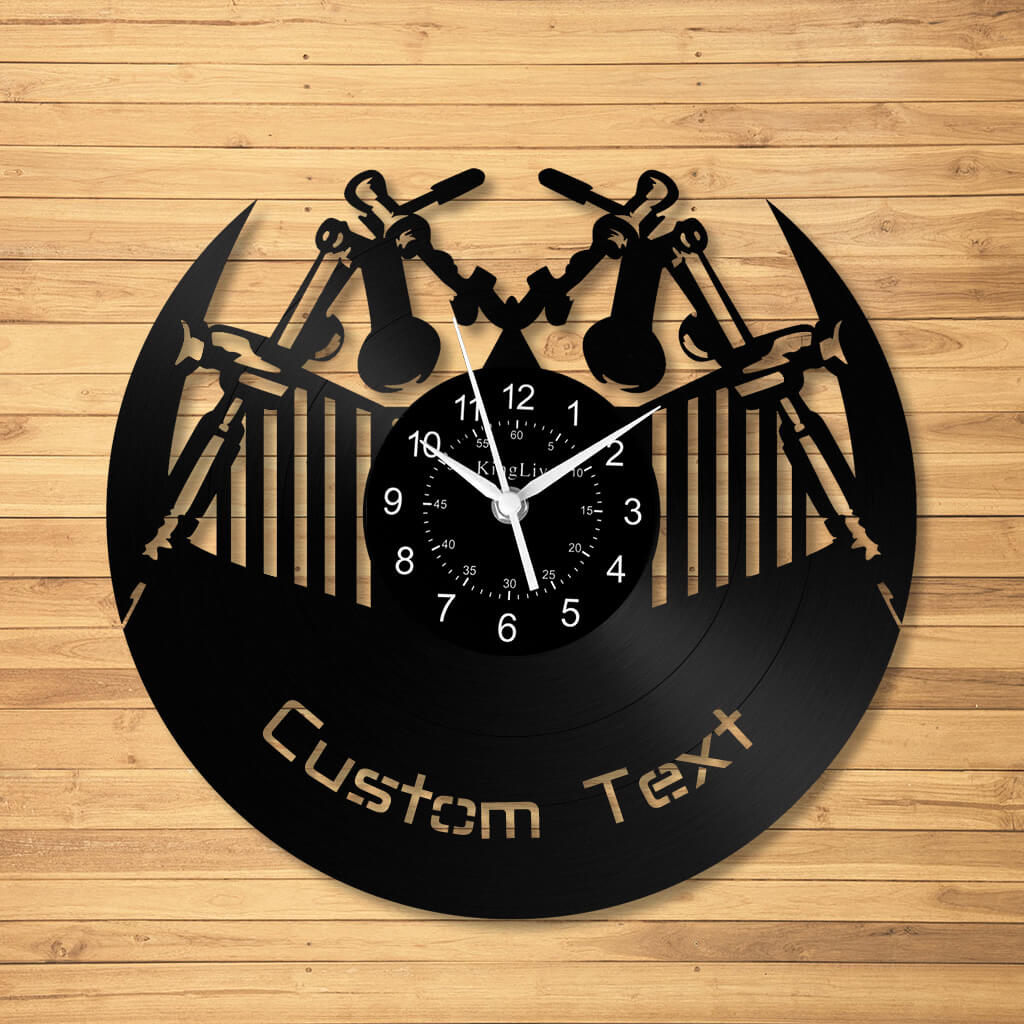 LED Vinyl Wall Clock | Tattoo Shop Name | 12'' | 0308WPB