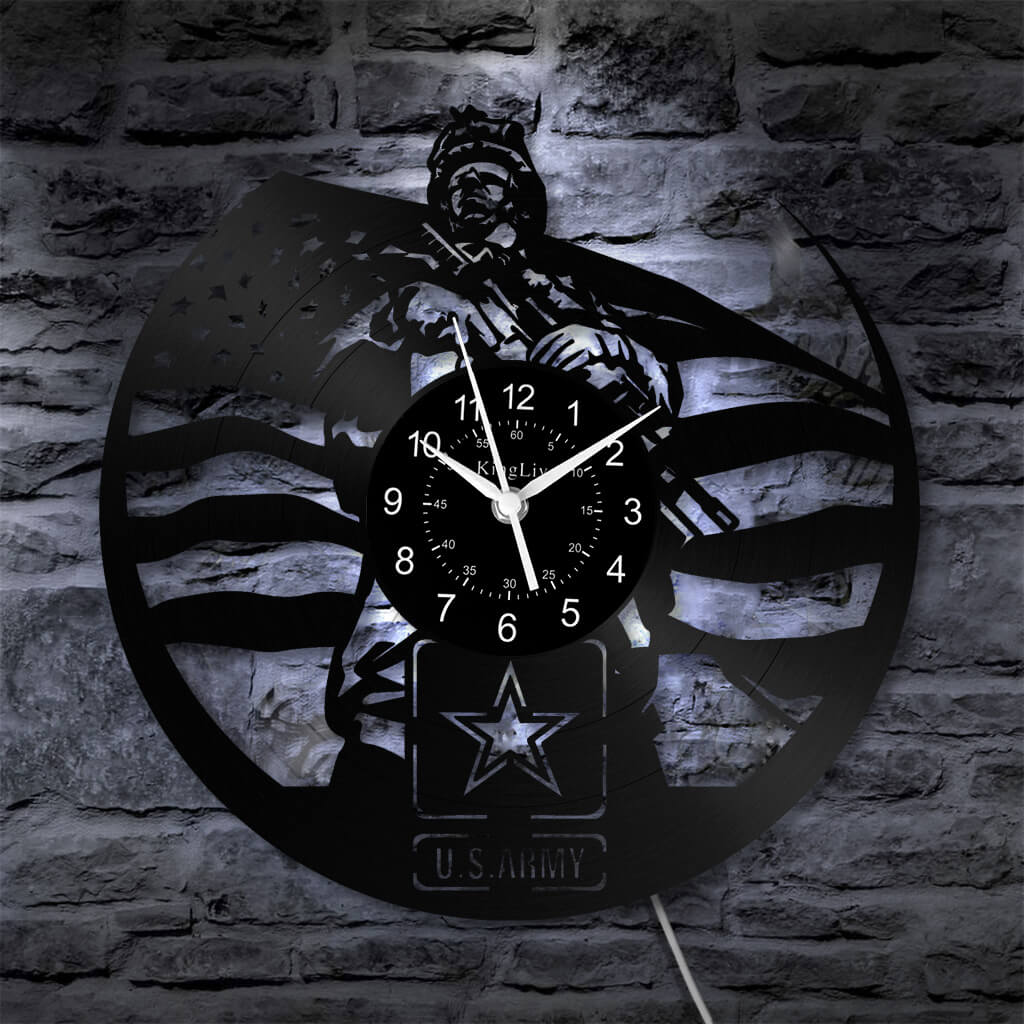 LED Vinyl Wall Clock | US Army | 12'' | 0274WPB