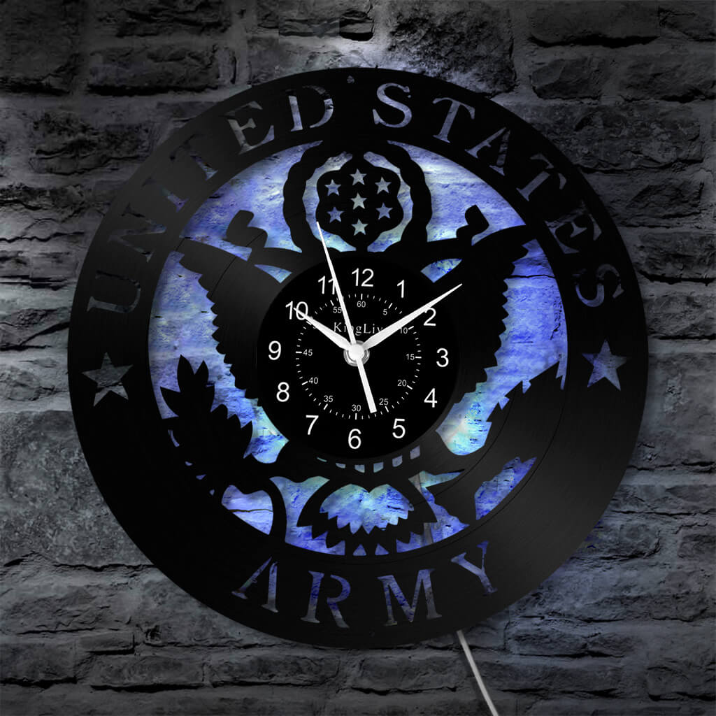 LED Vinyl Wall Clock |  United States Army | 12'' | 0276WPB