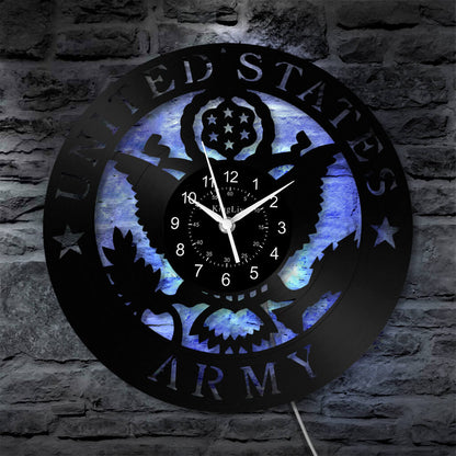 LED Vinyl Wall Clock |  United States Army | 12'' | 0276WPB