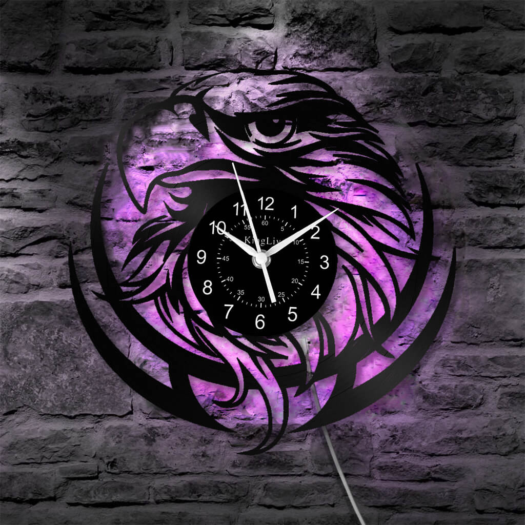 LED Vinyl Wall Clock | Eagle | 12''