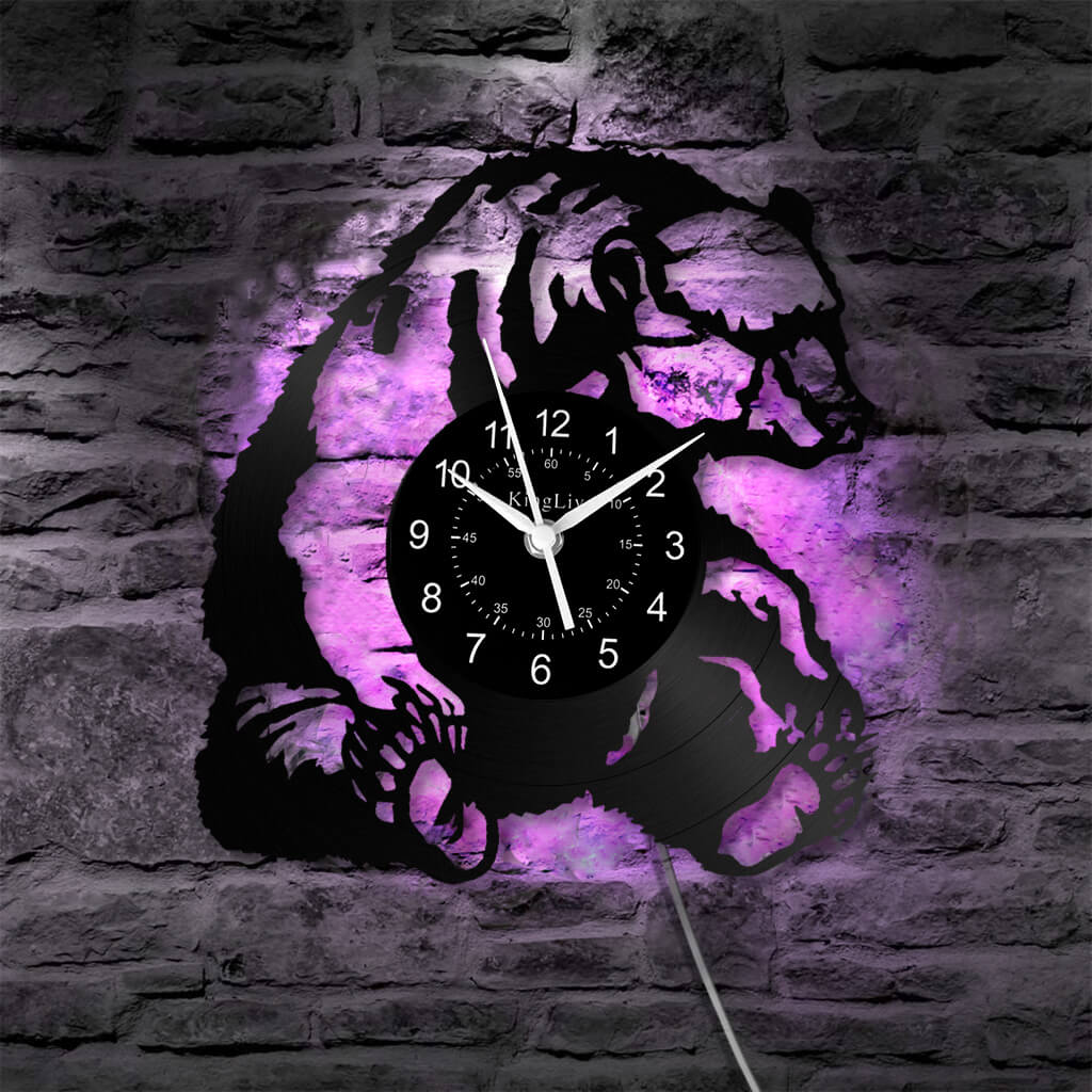 LED Vinyl Wall Clock | Bear | 12'' | 0294WPB