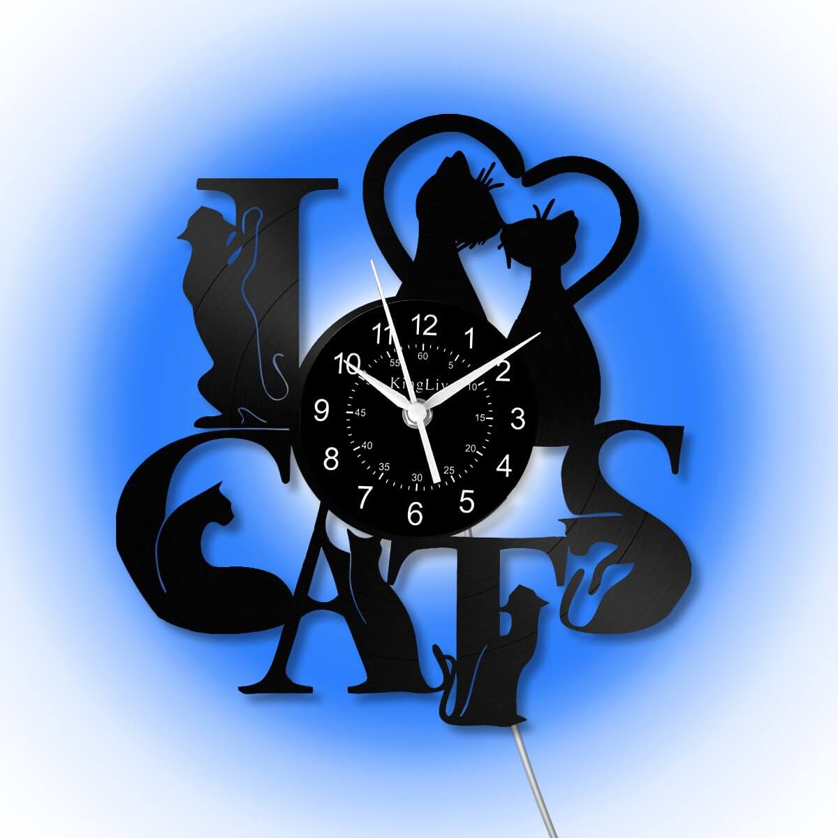 Vinyl Wall Clock | Cat | 12''