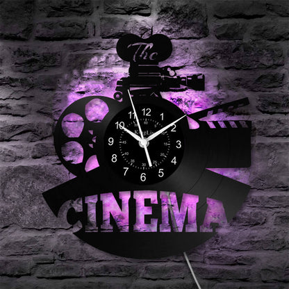 LED Vinyl Wall Clock | Cinema | 12'' | 0237WPB