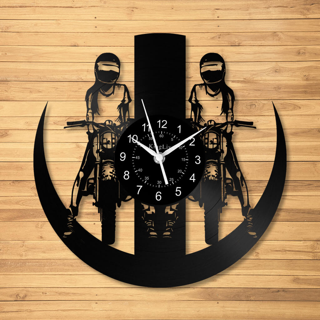 LED Vinyl Wall Clock | Dirt Bike Motocross | 12'' | 0327WPB