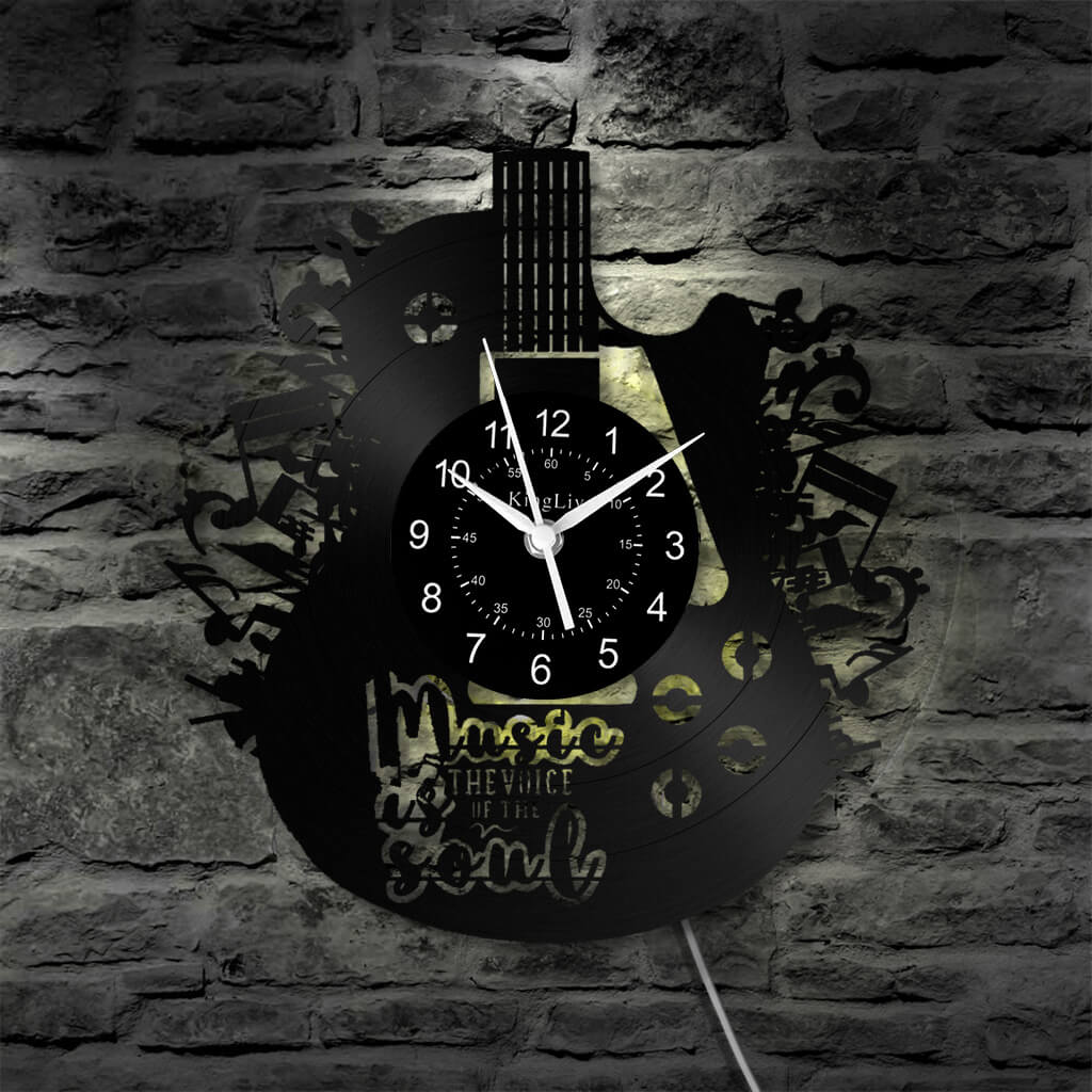 LED Vinyl Wall Clock | Guitar | 0156WPBN