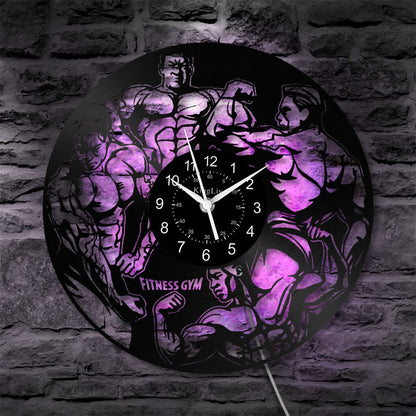 LED Vinyl Wall Clock | Gym | 12'' | 0292WPB