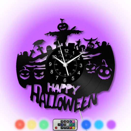 LED Vinyl Wall Clock | Halloween | 12''