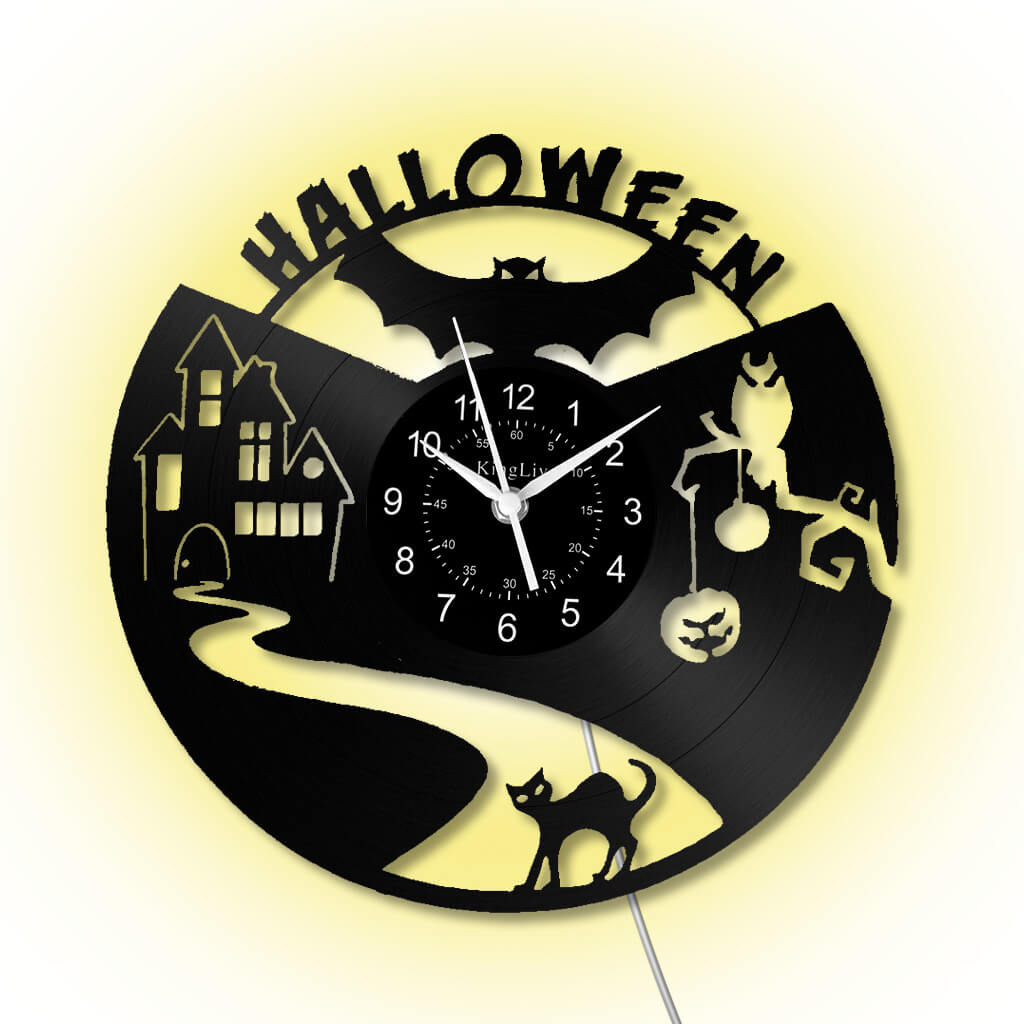 LED Vinyl Wall Clock | Halloween | 12''