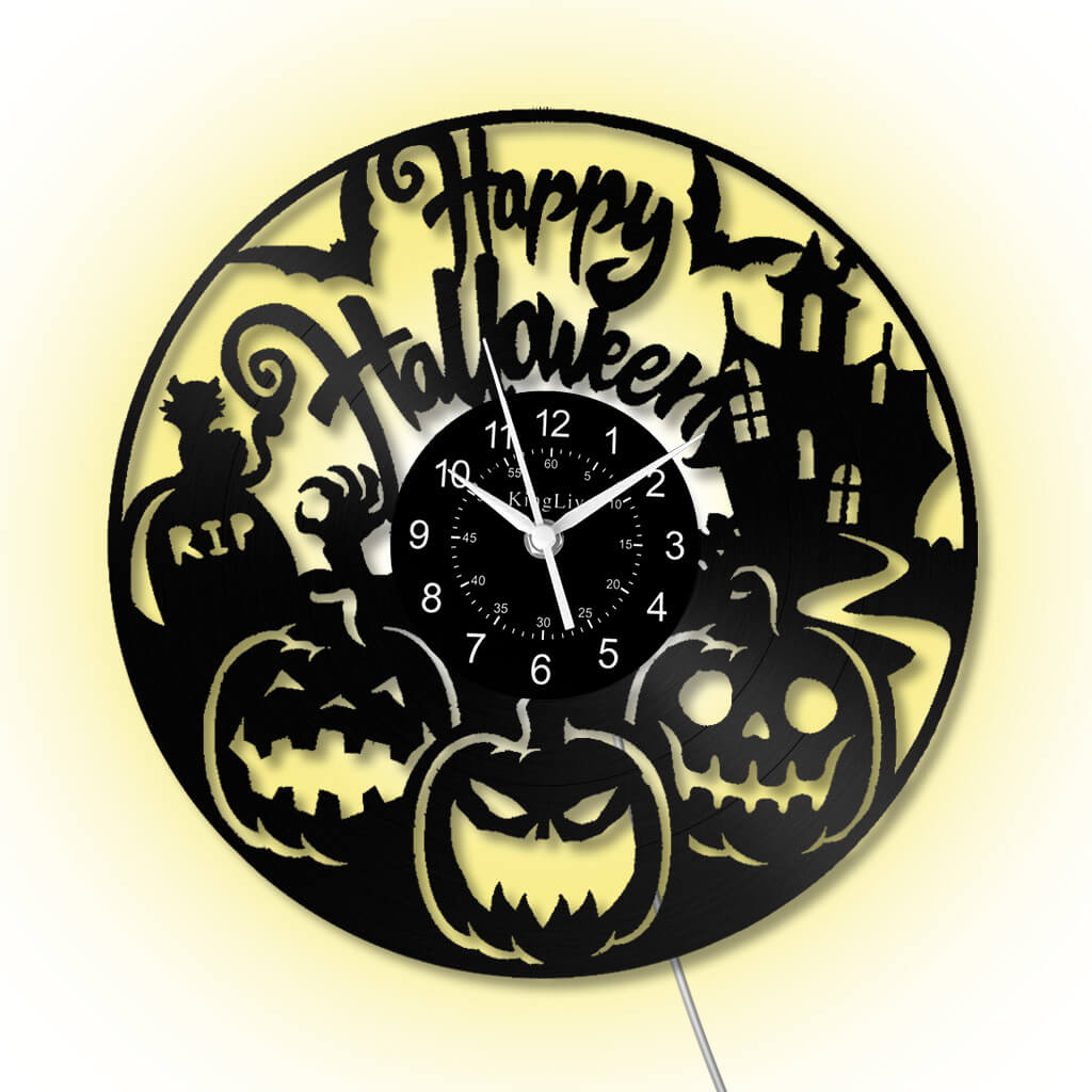 LED Vinyl Wall Clock | Halloween | 12''