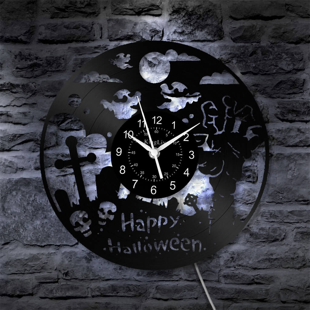 LED Vinyl Wall Clock | Halloween | 12''