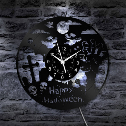 LED Vinyl Wall Clock | Halloween | 12''