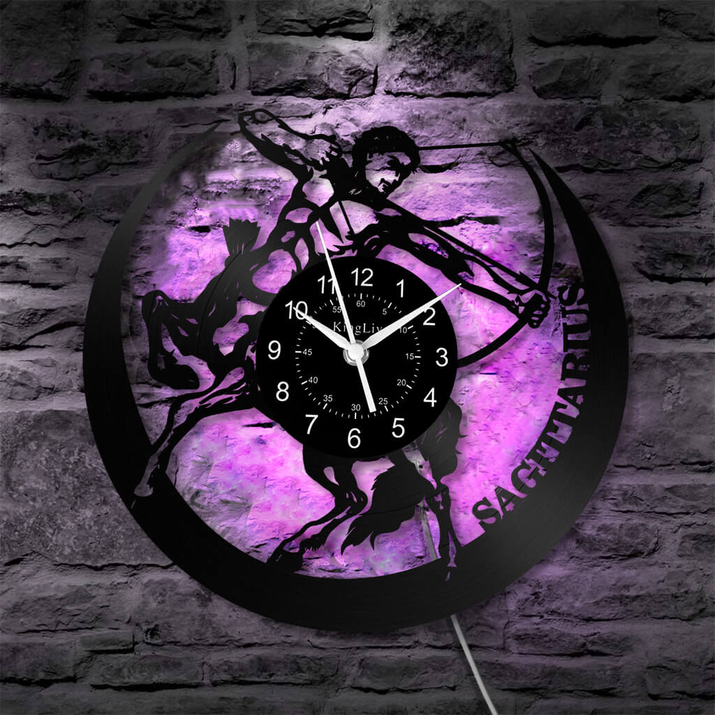 LED Vinyl Wall Clock | Sagittarius | 12'' | 0285WPB