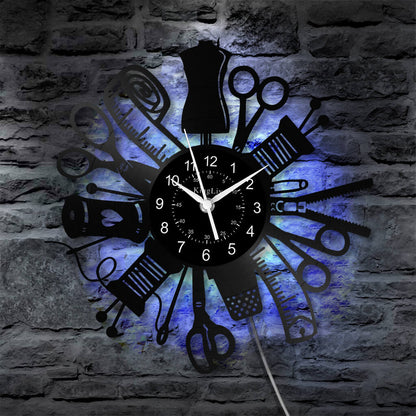 LED Vinyl Wall Clock | Sewing | 12'' | 0211WPB