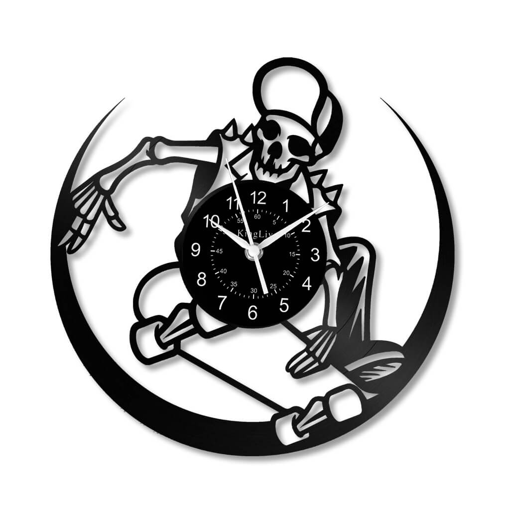 LED Vinyl Wall Clock | Skateboarding | 12'' | 0301WPB