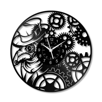 LED Vinyl Wall Clock | Steampunk | 12'' | 0303WPB