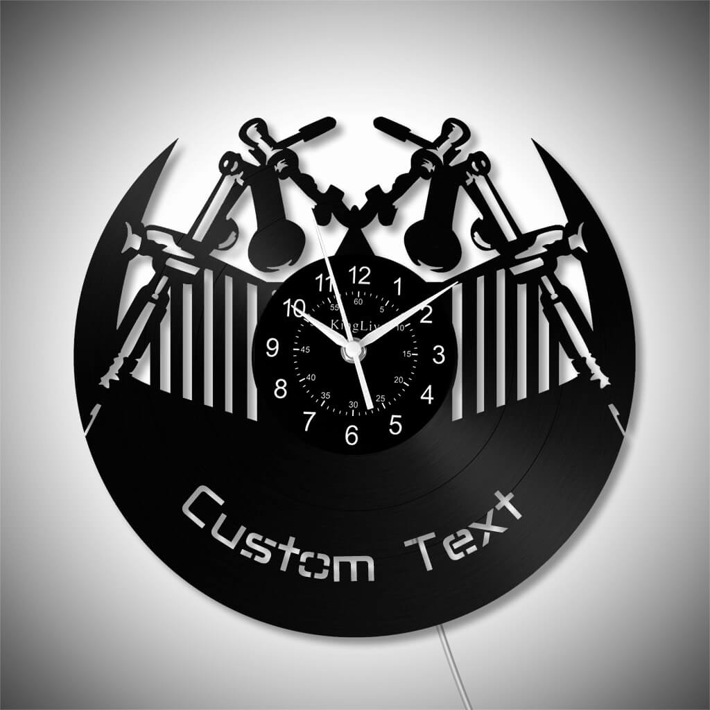 LED Vinyl Wall Clock | Tattoo Shop Name | 12'' | 0308WPB