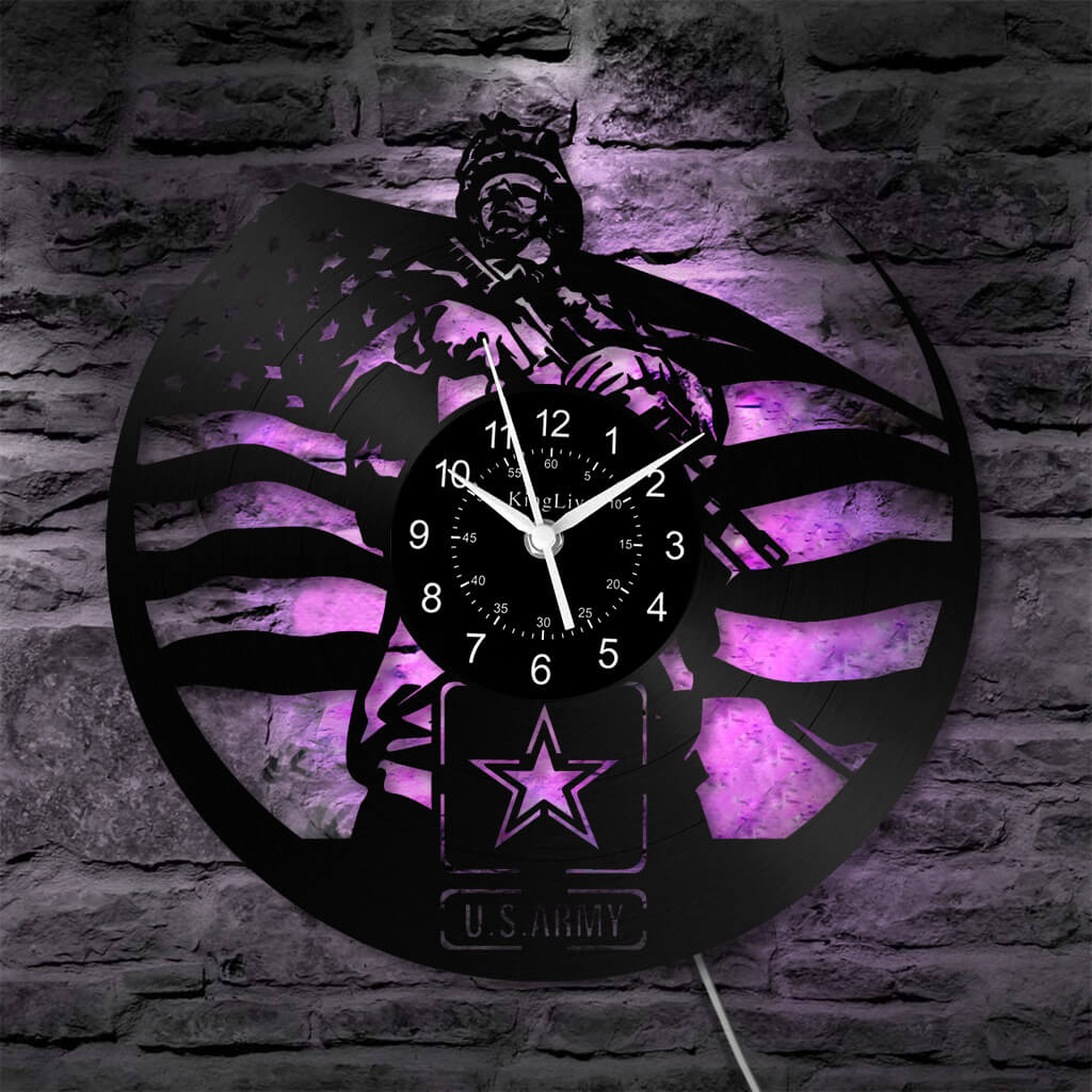 LED Vinyl Wall Clock | US Army | 12'' | 0274WPB
