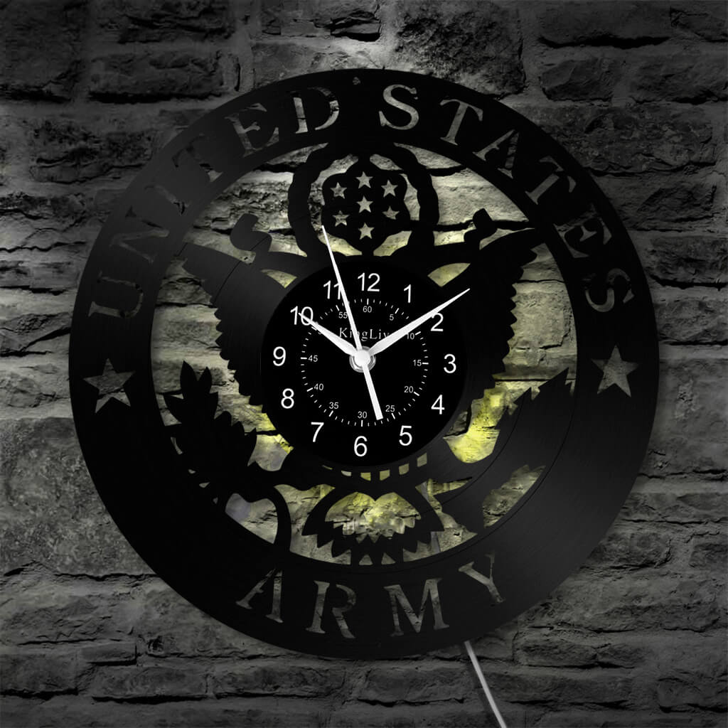 LED Vinyl Wall Clock |  United States Army | 12'' | 0276WPB