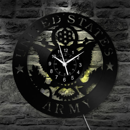 LED Vinyl Wall Clock |  United States Army | 12'' | 0276WPB