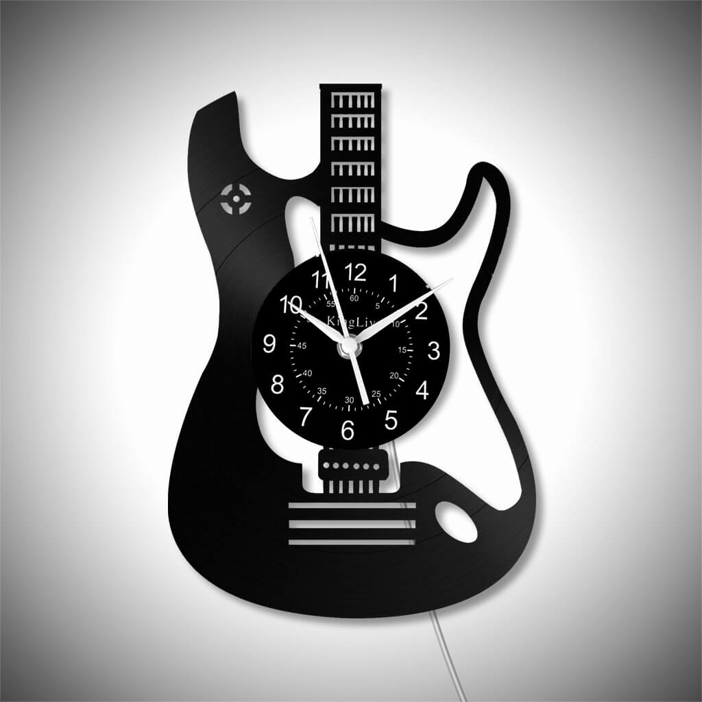 LED Vinyl Wall Clock | Guitar | 12'' | 0027WPB2