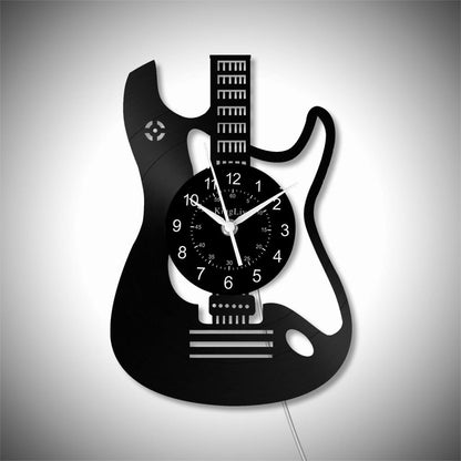 LED Vinyl Wall Clock | Guitar | 12'' | 0027WPB2