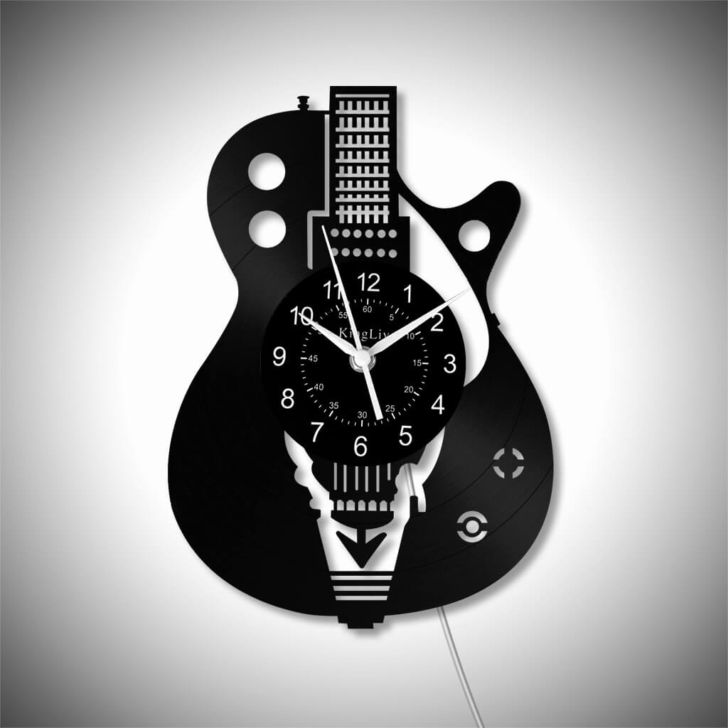 LED Vinyl Wall Clock | Guitar | 12'' | 0027WPB2