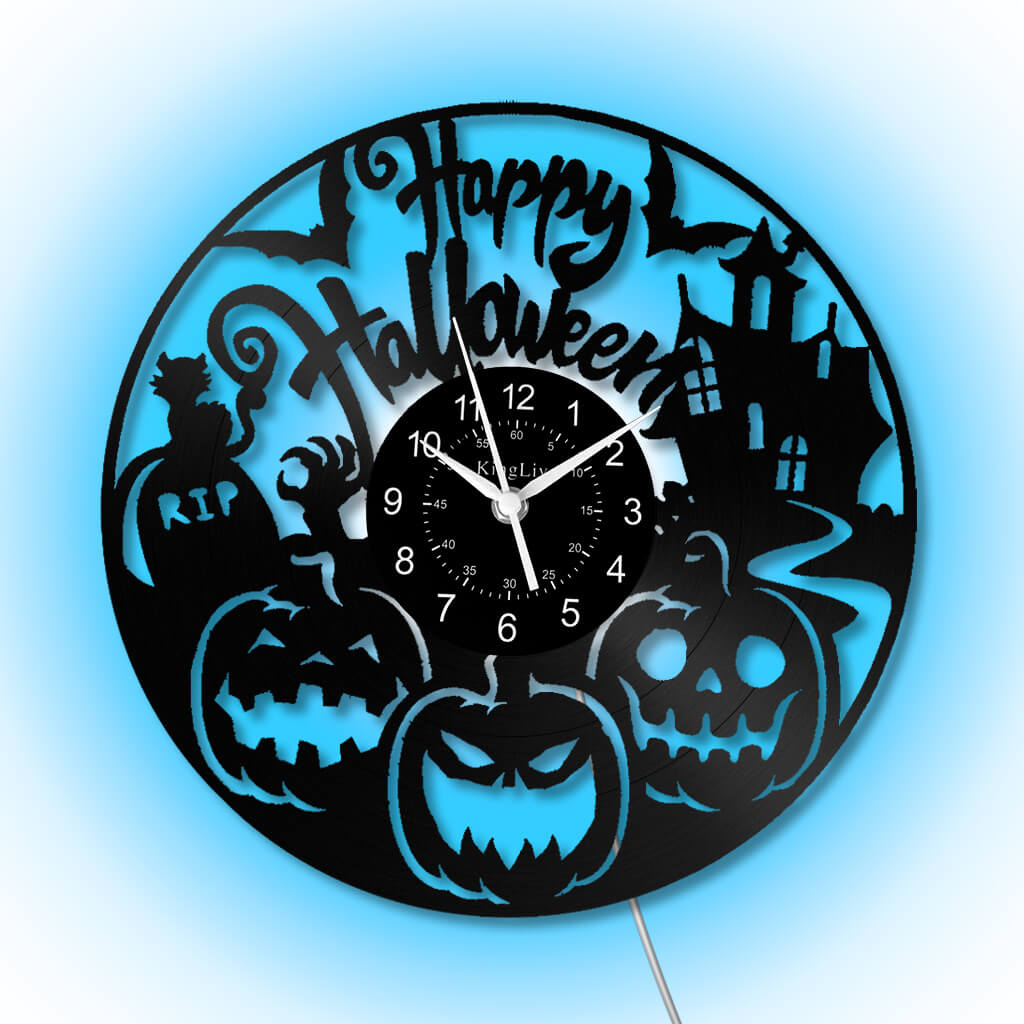 LED Vinyl Wall Clock | Halloween | 12''
