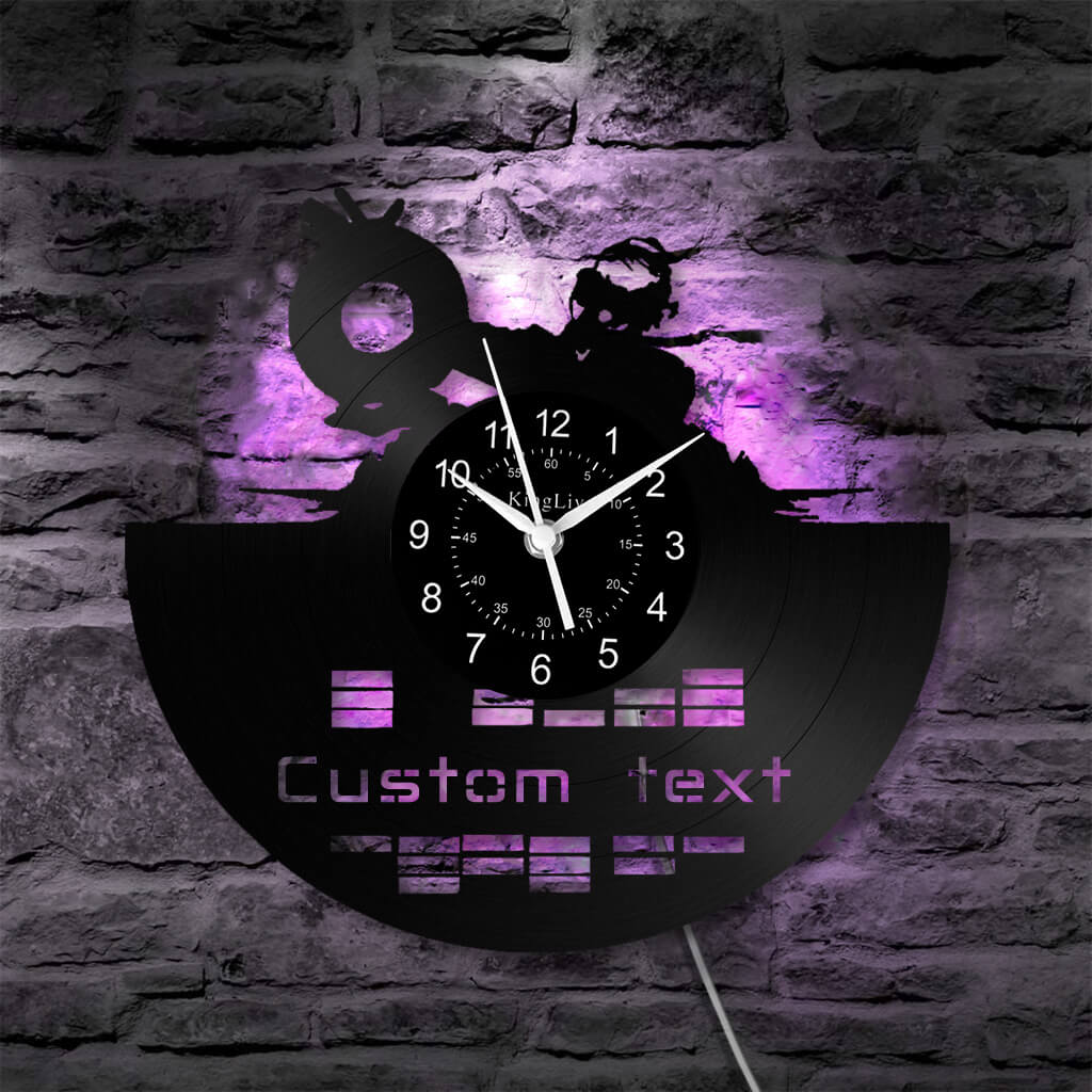LED Vinyl Wall Clock | Custom DJ Name | 12''