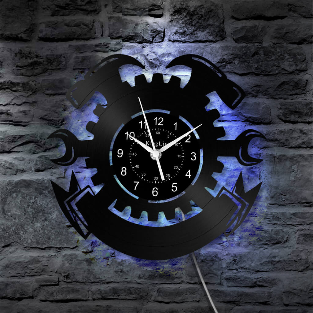 LED Vinyl Wall Clock | Garage | 12'' | 0290WPB