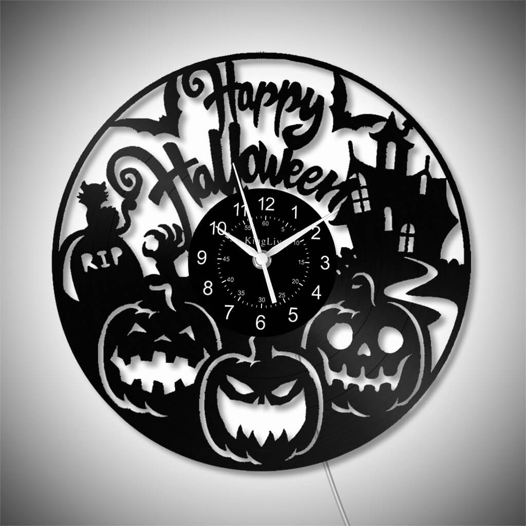 LED Vinyl Wall Clock | Halloween | 12''