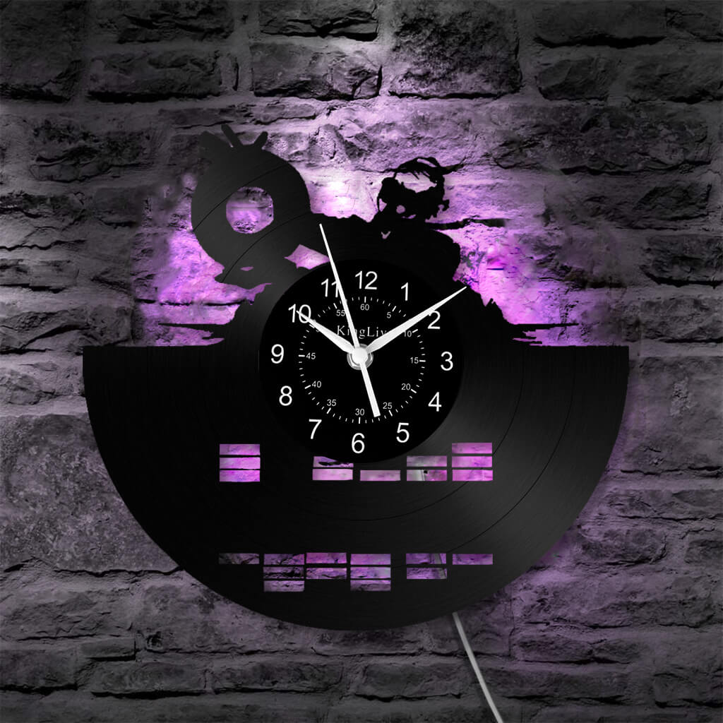 LED Vinyl Wall Clock | Custom DJ Name | 12''