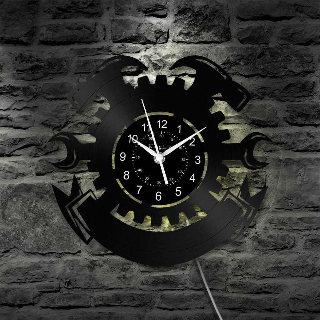 LED Vinyl Wall Clock | Garage | 12'' | 0290WPB