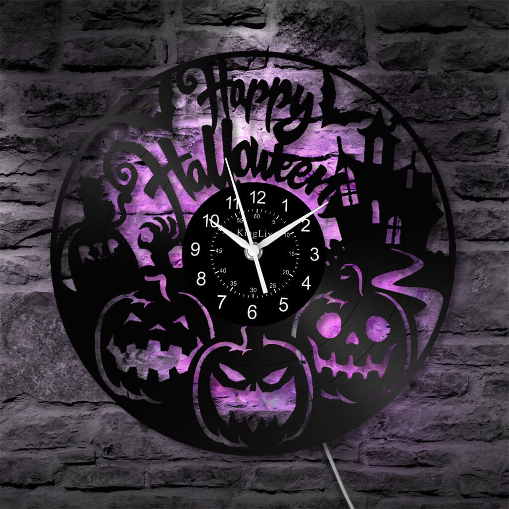 LED Vinyl Wall Clock | Halloween | 12''