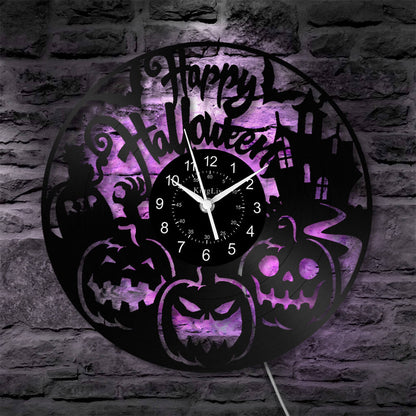 LED Vinyl Wall Clock | Halloween | 12''