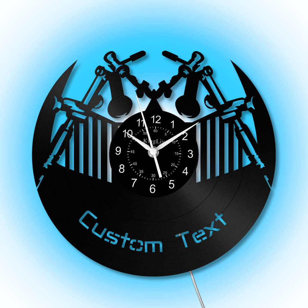 LED Vinyl Wall Clock | Tattoo Shop Name | 12'' | 0308WPB