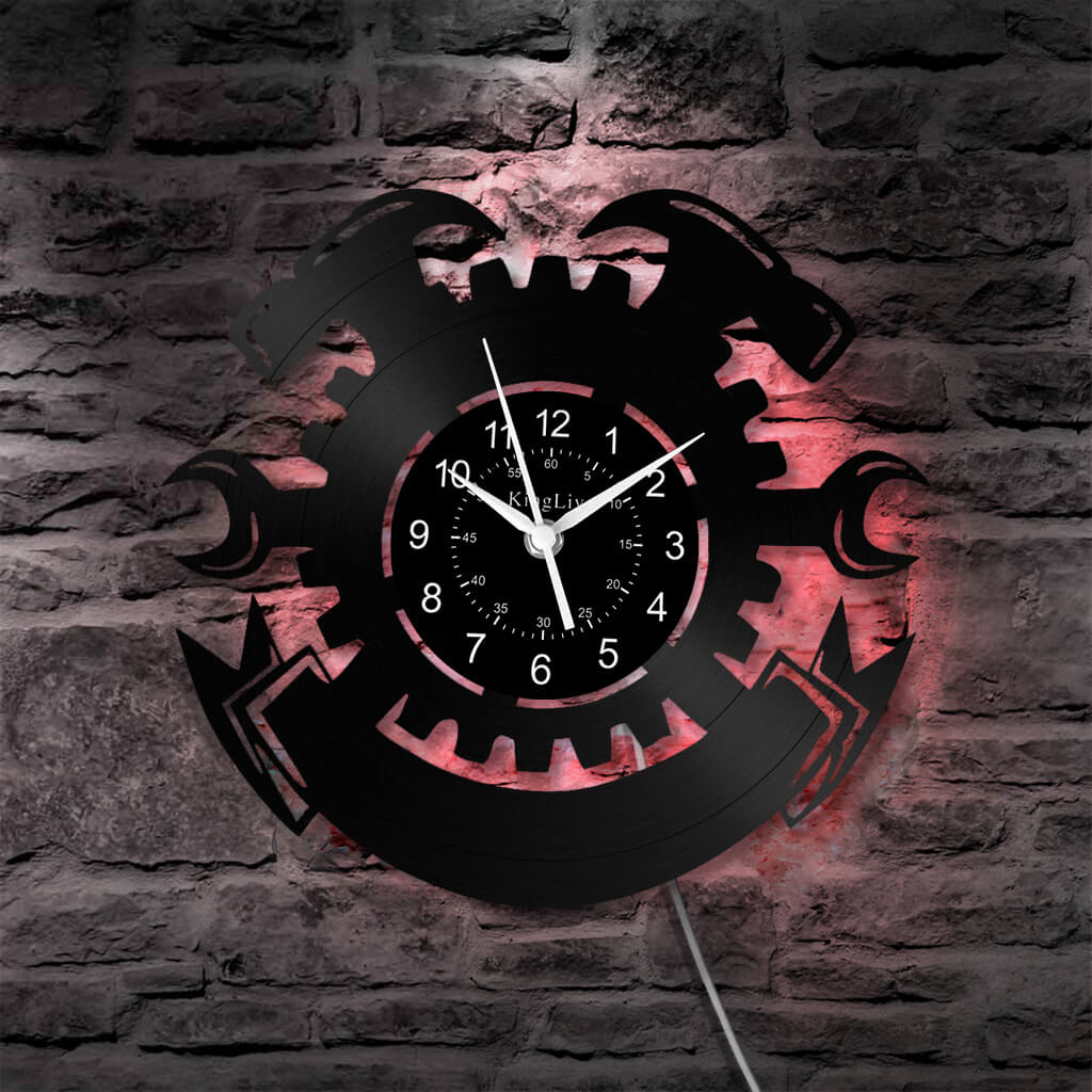 LED Vinyl Wall Clock | Garage | 12'' | 0290WPB