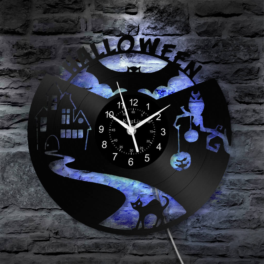 LED Vinyl Wall Clock | Halloween | 12''