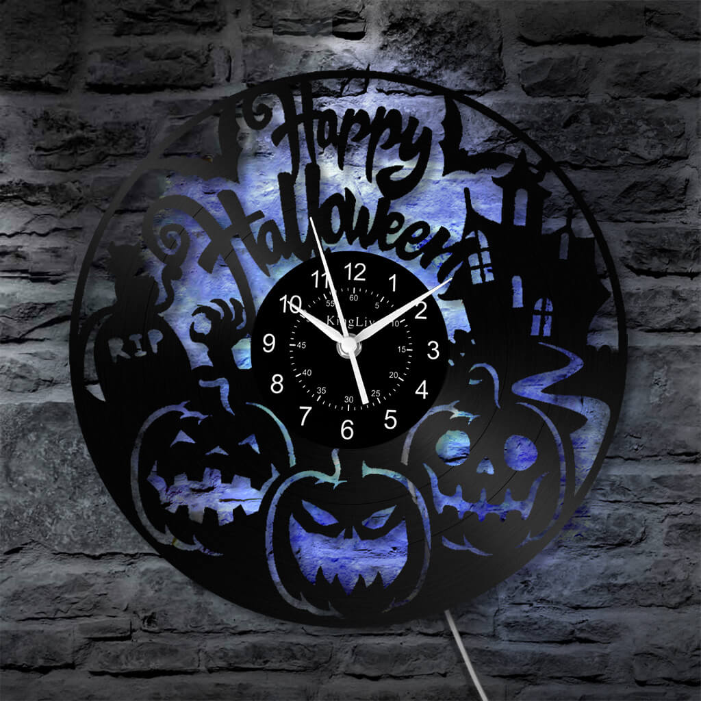 LED Vinyl Wall Clock | Halloween | 12''