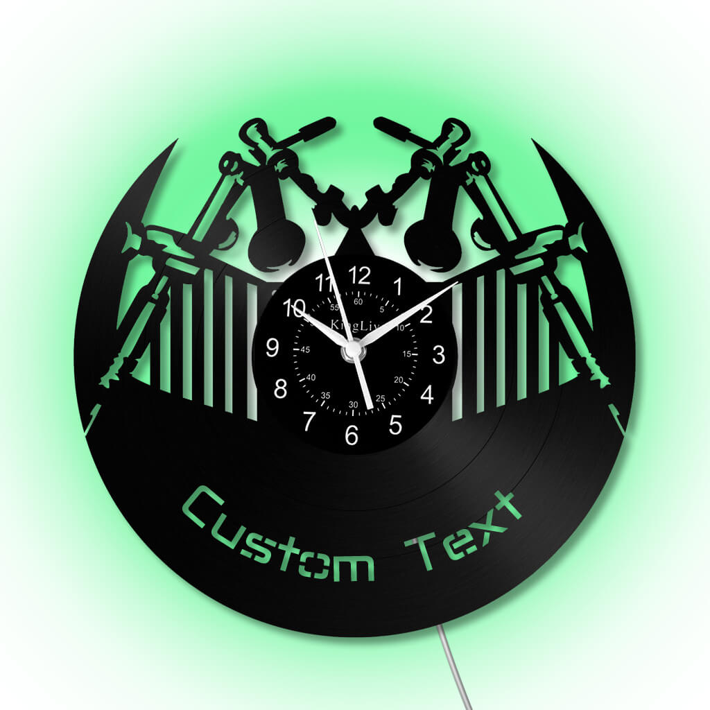 LED Vinyl Wall Clock | Tattoo Shop Name | 12'' | 0308WPB