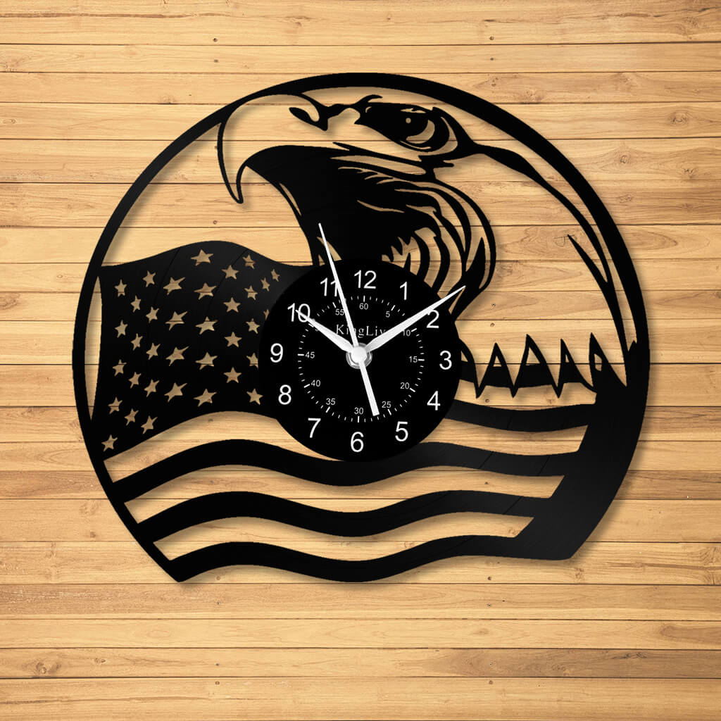 LED Vinyl Wall Clock | Eagle | 12''